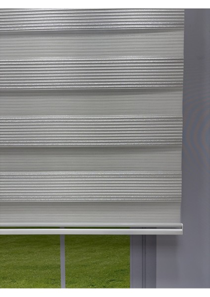 Anka Serisi Gri Simli Zebra Perde – Gündüz Gece Kullanım, Stor Mekanizmalı fiyatları