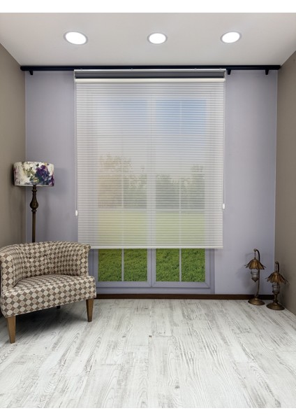 Luna Serisi Beyaz Tül Antrasit Gri Stor Perde Işık Kontrollü, Çift Mekanizmalı, Kolay Montaj fırsatları