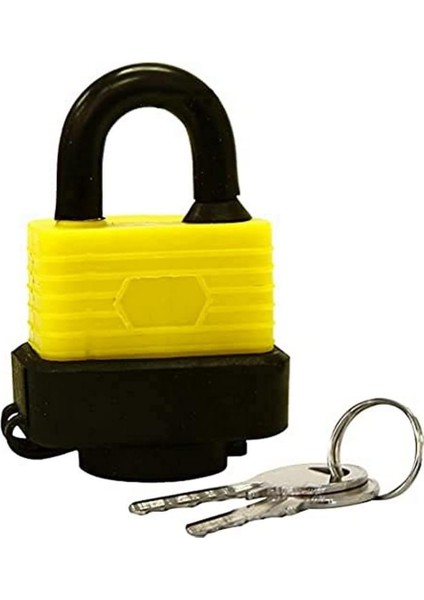 66511 Wetterfest Vorhängeschloss, Schwarz, 30 mm