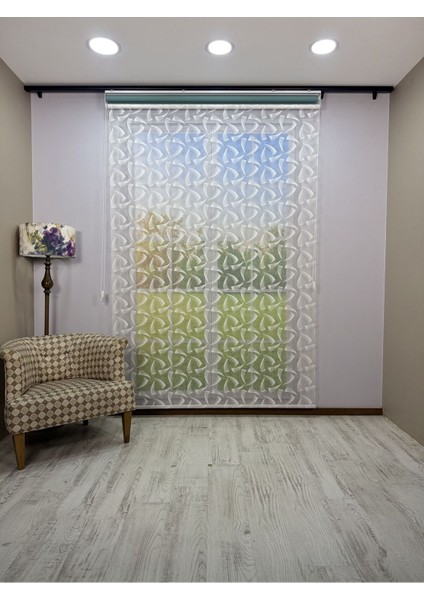 Nova Serisi – Üç Yaprak Desenli Çift Mekanizmalı Petrol Yeşili Perde