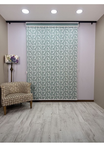 Nova Serisi – Üç Yaprak Desenli Çift Mekanizmalı Petrol Yeşili Perde indirimleri