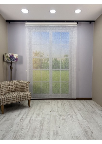 Olympos Serisi – Kırçıl Desenli Çift Mekanizmalı Beyaz Tül Beyaz Stor Perde indirimleri