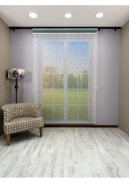 Eva Serisi – Su Yolu Desenli Çift Mekanizmalı Petrol Yeşili Perde indirimleri