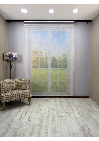 Olympos Serisi – Kırçıl Desenli Çift Mekanizmalı Beyaz Tül Antrasit Gri Stor Perde fırsatları