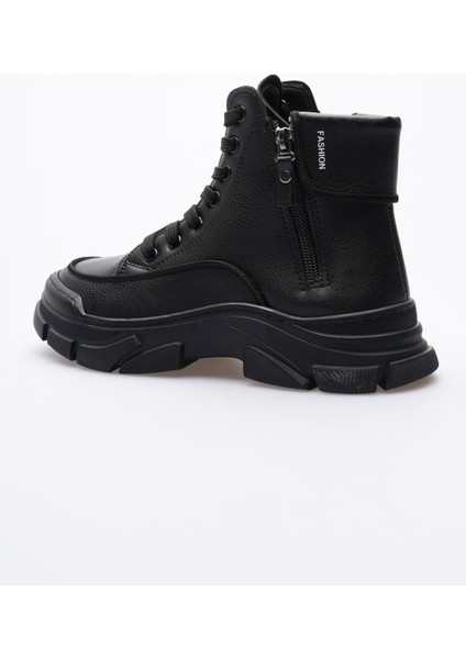 Kadın Deri Bot Fermuarlı Siyah Corva fırsatları