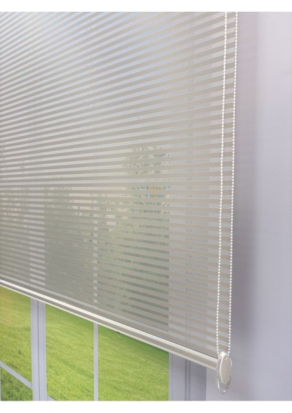 Luna Serisi Açık Gri Tül Pembe Stor Perde Işık Kontrollü, Çift Mekanizmalı, Kolay Montaj modelleri