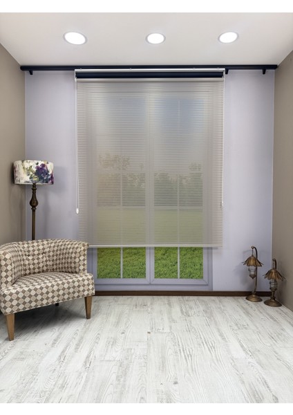 Luna Serisi Açık Gri Tül Siyah Stor Perde Işık Kontrollü, Çift Mekanizmalı, Kolay Montaj fırsatları