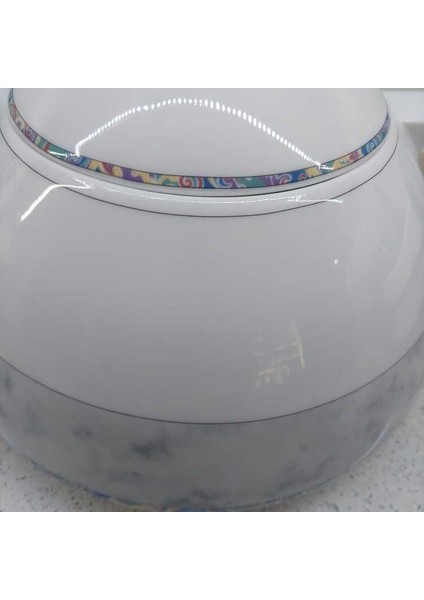 Eschenbach Bavaria Germany 26 cm Kapaklı Porselen Tencere | Mermer Desenli Bavarian Porcelain fırsatları