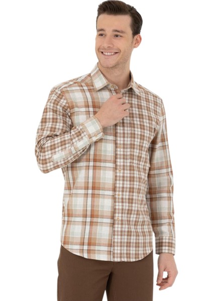 Erkek Kum Uzun Kollu Gömlek fırsatları