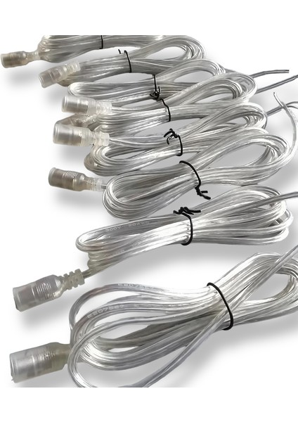 Dc Dişi Soketli Konnektör Fişi Şeffaf Güç Uzatma Kablosu Evrensel Adaptör 1.5m Dc 5.5 mm x 2.1 mm