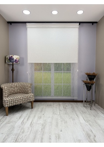 Eva Serisi – Su Yolu Desenli Çift Mekanizmalı Beyaz Perde modelleri