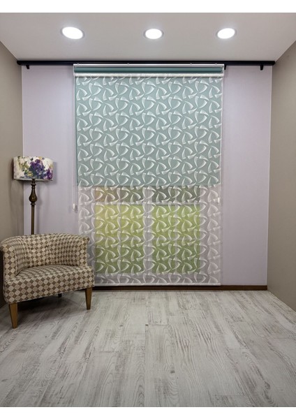 Nova Serisi – Üç Yaprak Desenli Çift Mekanizmalı Petrol Yeşili Perde fırsatları