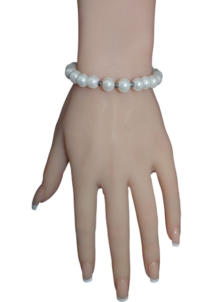 Inci Kolye Bileklik Küpe Set, Paslanmaz Çelik Hilal Uçlu Gümüş Rengi modelleri