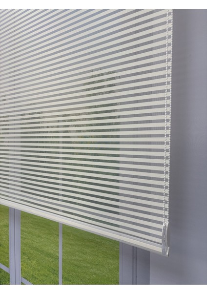 Luna Serisi Ekru Tül Ekru Stor Perde Işık Kontrollü, Çift Mekanizmalı, Kolay Montaj modelleri