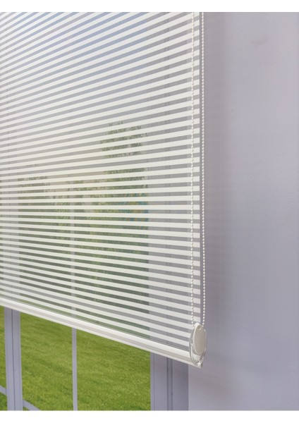 Luna Serisi Beyaz Tül Beyaz Stor Perde Işık Kontrollü, Çift Mekanizmalı, Kolay Montaj modelleri