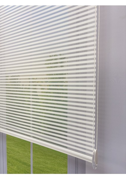 Luna Serisi Beyaz Tül Siyah Stor Perde Işık Kontrollü, Çift Mekanizmalı, Kolay Montaj modelleri