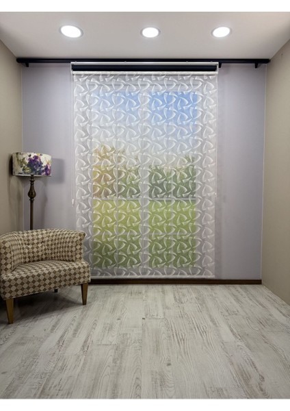 Nova Serisi – Üç Yaprak Desenli Çift Mekanizmalı Siyah Perde