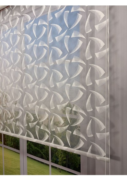 Nova Serisi – Üç Yaprak Desenli Çift Mekanizmalı Turuncu Perde modelleri