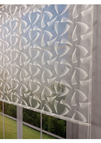 Nova Serisi – Üç Yaprak Desenli Çift Mekanizmalı Beyaz Perde fiyatları