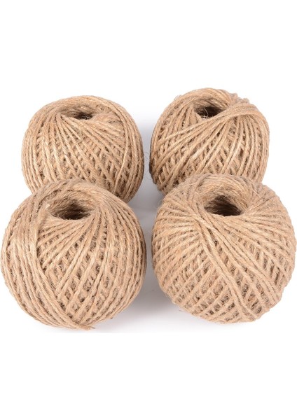 4 Adet 100 Mt. Jüt Ipi Kırnap Ipi Kendir Ipi Ipi - Hasır Ip Süsleme Hobi El Işi Süsleme Jüt Ip - Kargo