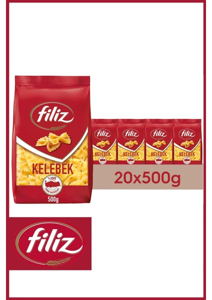 Kelebek Makarna 500 gr x 20 Adet