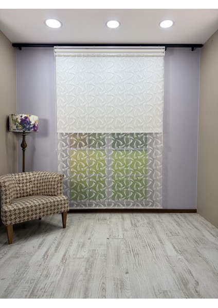 Nova Serisi – Üç Yaprak Desenli Çift Mekanizmalı Beyaz Perde modelleri