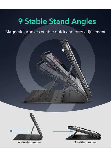 Apple iPad Air 11 M2 2024 Çift Manyetik Destekli Kalem Hazneli Shift Magnetic Kılıf