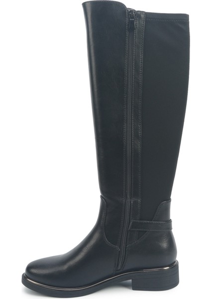 326048.Z 5pr Siyah Kadın Düz Çizme modelleri