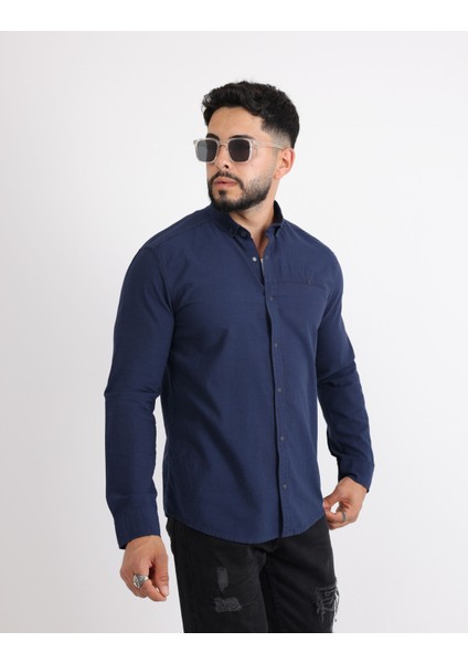 Flam Keten Rahat Kesim Günlük Erkek Gömlek modelleri