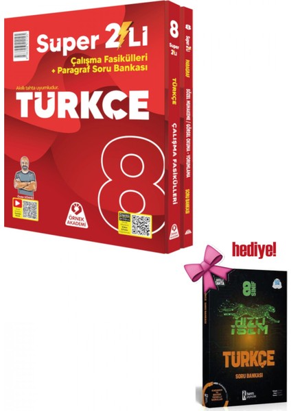 Örnek Akademi 8. Sınıf Süper Ikili Türkçe Seti + Türkçe Soru Hedi