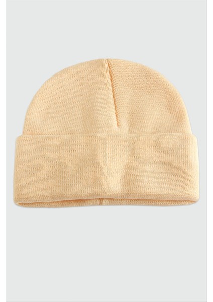 Resveq Çift Kat 1 Nci Kalite Renkli Bere Bere Eldiven -Yavruağzı