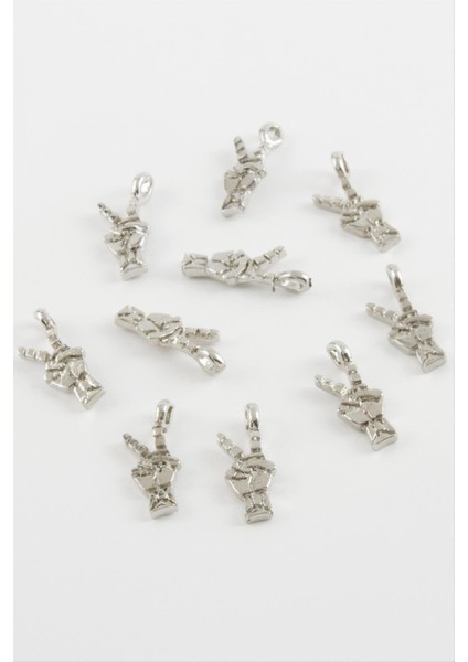 Resveq Özgürlük Işareti Kolye Ucu Aparatı 1 Adet-Gümüş Rengi