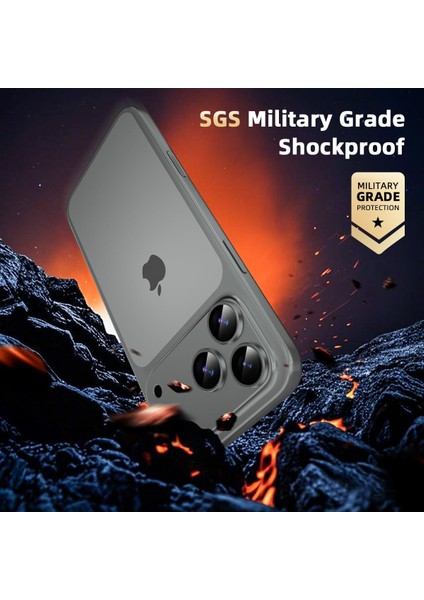 iPhone 17 Pro Uyumlu Çerçeveli Tam Koruma Gümüş Kamera Lens Koruyucu fiyatları