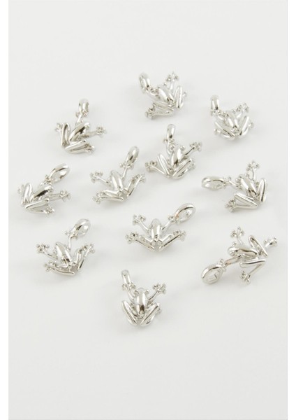 Resveq Kurbağa Kolye Ucu Aparatı 1 Adet-Gümüş Rengi fiyatları