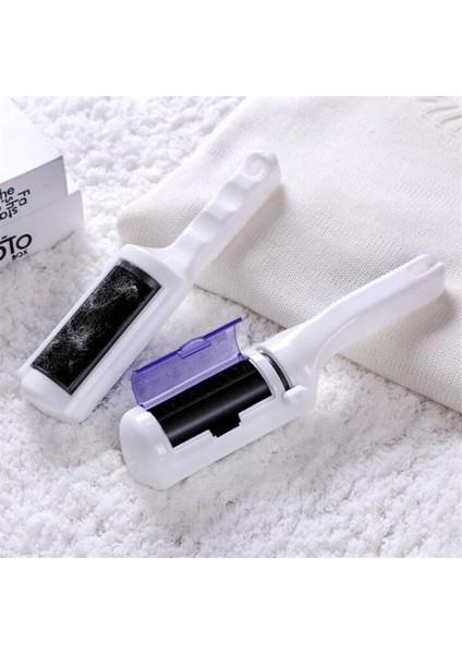 Taşınabilir Elektrostatik Hazneli Rulo Şeklinde Tüy Toplayıcı – Yeniden Kullanılabilir Evcil Hayvan Tüyü ve Saç Temizleme Aparatı