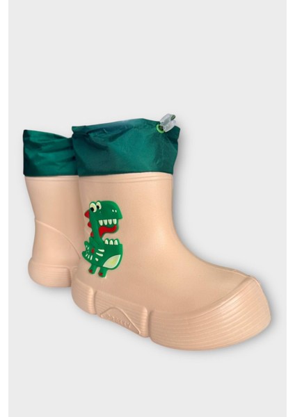 Çocuk Kışlık Su Geçirmez Yağmur Botu Bej fiyatları