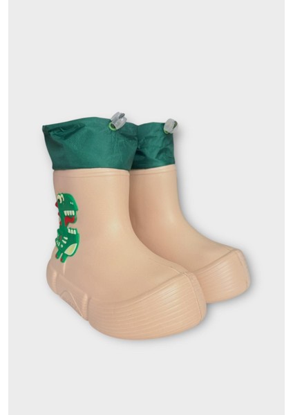 Çocuk Kışlık Su Geçirmez Yağmur Botu Bej modelleri