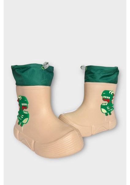 Çocuk Kışlık Su Geçirmez Yağmur Botu Bej fırsatları