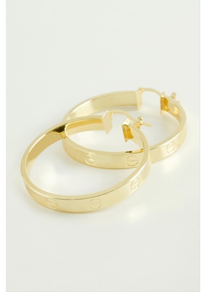 Resveq Crt Halka Küpe 4,5 Cm-Sarı fiyatları