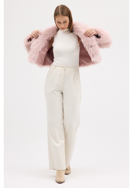 Kadın Premium Yakalı Kısa Suni Kürk