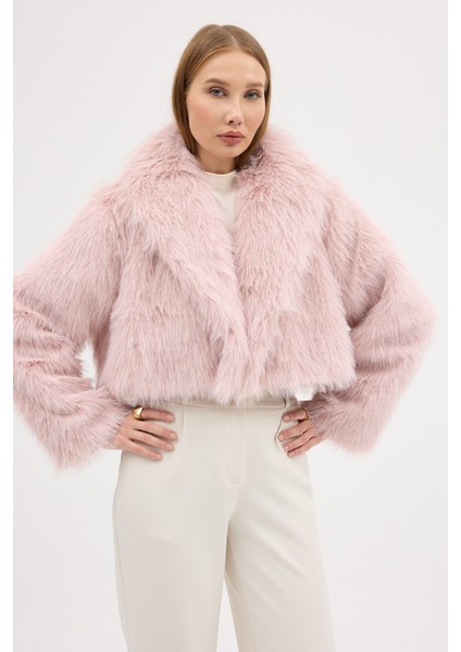 Kadın Premium Yakalı Kısa Suni Kürk