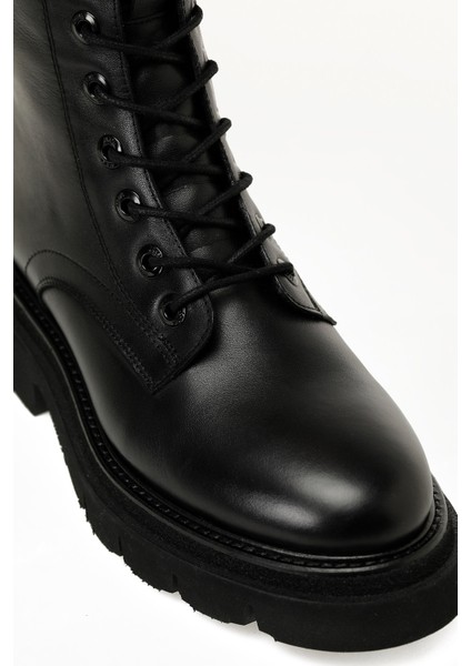 Russın 5pr Siyah Kadın Düz Bot