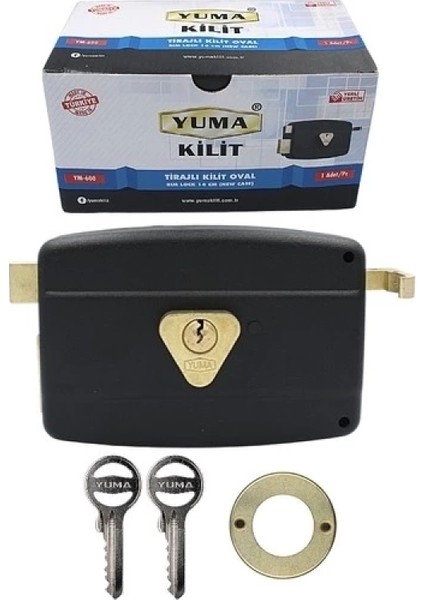 Yuma YM-600 Kilit Yuma Tirajlı Kilit Oval Karşılıksız Siyah fiyatları
