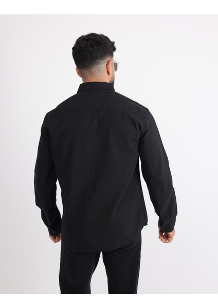 Flam Keten Günlük Minimalist Tarz Erkek Gömlek indirimleri