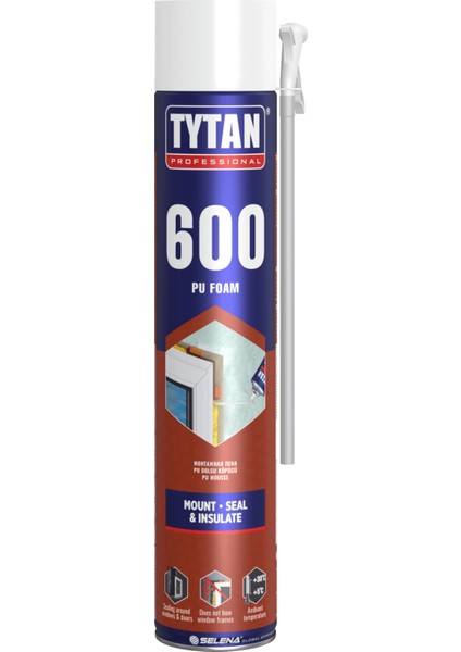 Tytan Polyfix 600GR - 2 Adet Poliüretan Montaj Dolgu Köpüğü Professional Ses ve Isı Yalıtımı Pipetli indirimleri