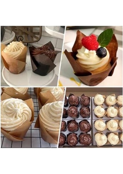 250 Adet Lale Muffin Kalıbı Kâğıt Kek Kapsülü Pişirme Kağıdı modelleri