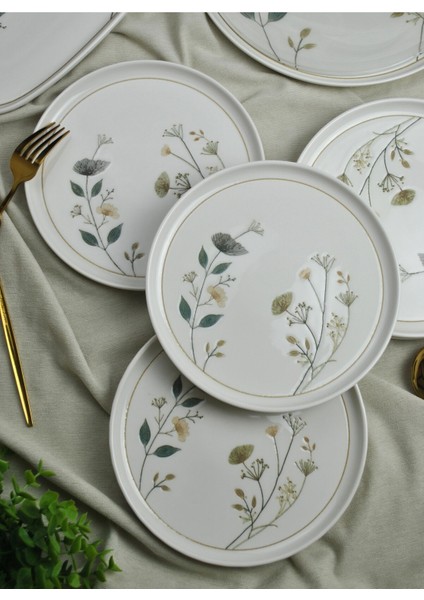 9 Parça Porselen Servis ve Sunum Seti Pasta Kek Servisliği Sunum Takımı -Jade fiyatları