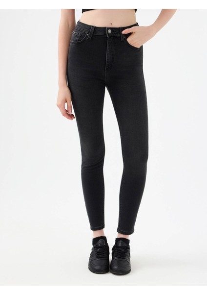 Natalie Skinny Fit Antrasit Kadın Jean Pantolon LF2037055 fiyatları