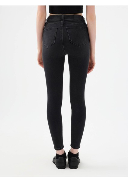 Natalie Skinny Fit Antrasit Kadın Jean Pantolon LF2037055 modelleri