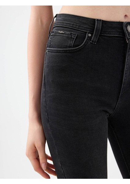 Natalie Skinny Fit Antrasit Kadın Jean Pantolon LF2037055 indirimleri